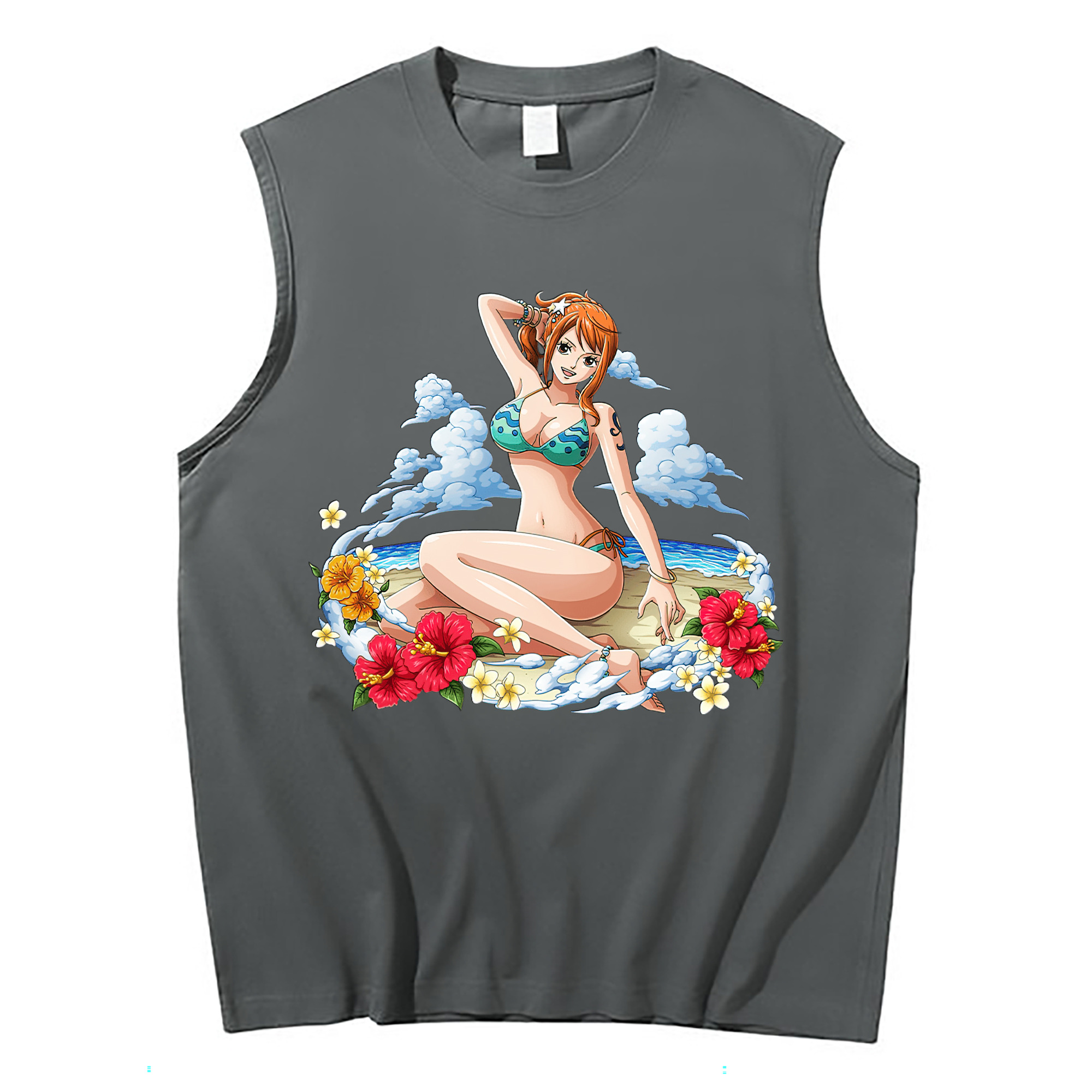 ワンピース ナミ ONE PIECE Nami コットン100％タンクトップ（フロントプリント）